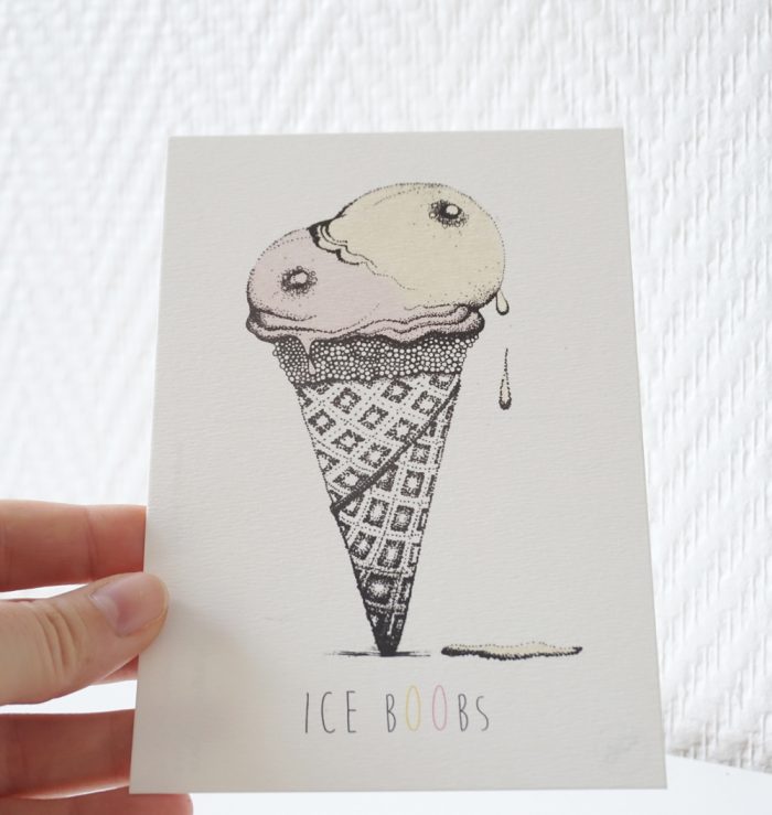 Carte postale Ice Boobs 15x20cm